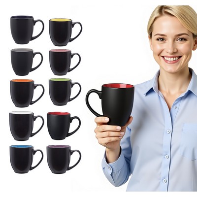 Café Noir et Couleur" 16 oz Bistro Mugs "Café Noir et Couleur" 16 oz Bistro Mugs